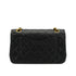 VINTAGE CHANEL CLASSIC FLAP SMALL CHAIN SHOULDER BAG BLACK LAMB SKIN GOLD HARDWARE 90334150