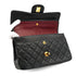 VINTAGE CHANEL CLASSIC FLAP SMALL CHAIN SHOULDER BAG BLACK LAMB SKIN GOLD HARDWARE 90334150