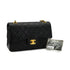 VINTAGE CHANEL CLASSIC FLAP SMALL CHAIN SHOULDER BAG BLACK LAMB SKIN GOLD HARDWARE 90334165