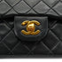 VINTAGE CHANEL CLASSIC FLAP SMALL CHAIN SHOULDER BAG BLACK LAMB SKIN GOLD HARDWARE 90334165