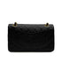 VINTAGE CHANEL CLASSIC FLAP SMALL CHAIN SHOULDER BAG BLACK LAMB SKIN GOLD HARDWARE 90313404