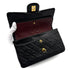 VINTAGE CHANEL CLASSIC FLAP SMALL CHAIN SHOULDER BAG BLACK LAMB SKIN GOLD HARDWARE 90313404