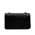 VINTAGE CHANEL CLASSIC FLAP SMALL CHAIN SHOULDER BAG BLACK LAMB SKIN GOLD HARDWARE 90313580