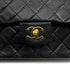 VINTAGE CHANEL CLASSIC FLAP SMALL CHAIN SHOULDER BAG BLACK LAMB SKIN GOLD HARDWARE 90313580