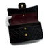 VINTAGE CHANEL CLASSIC FLAP SMALL CHAIN SHOULDER BAG BLACK LAMB SKIN GOLD HARDWARE 90314773