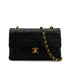 VINTAGE CHANEL CLASSIC FLAP SMALL CHAIN SHOULDER BAG BLACK LAMB SKIN GOLD HARDWARE 90317291