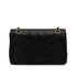 VINTAGE CHANEL CLASSIC FLAP SMALL CHAIN SHOULDER BAG BLACK LAMB SKIN GOLD HARDWARE 90323479