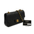 VINTAGE CHANEL CLASSIC FLAP SMALL CHAIN SHOULDER BAG BLACK LAMB SKIN GOLD HARDWARE 90333741