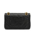 VINTAGE CHANEL CLASSIC FLAP SMALL CHAIN SHOULDER BAG BLACK LAMB SKIN GOLD HARDWARE 90334484