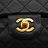 VINTAGE CHANEL CLASSIC FLAP SMALL CHAIN SHOULDER BAG BLACK LAMB SKIN GOLD HARDWARE 90334484