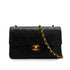 VINTAGE CHANEL CLASSIC FLAP SMALL CHAIN SHOULDER BAG BLACK LAMB SKIN GOLD HARDWARE 90335137