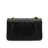 VINTAGE CHANEL CLASSIC FLAP SMALL CHAIN SHOULDER BAG BLACK LAMB SKIN GOLD HARDWARE 90335137