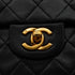 VINTAGE CHANEL CLASSIC FLAP SMALL CHAIN SHOULDER BAG BLACK LAMB SKIN GOLD HARDWARE 90335137