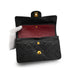 VINTAGE CHANEL CLASSIC FLAP SMALL CHAIN SHOULDER BAG BLACK LAMB SKIN GOLD HARDWARE 90335137