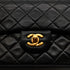 VINTAGE CHANEL CLASSIC FLAP SMALL CHAIN SHOULDER BAG BLACK LAMB SKIN GOLD HARDWARE 90335138