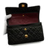 VINTAGE CHANEL CLASSIC FLAP SMALL CHAIN SHOULDER BAG BLACK LAMB SKIN GOLD HARDWARE 90335138