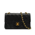 VINTAGE CHANEL CLASSIC FLAP SMALL CHAIN SHOULDER BAG BLACK LAMB SKIN GOLD HARDWARE 90335139