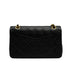 VINTAGE CHANEL CLASSIC FLAP SMALL CHAIN SHOULDER BAG BLACK LAMB SKIN GOLD HARDWARE 90335783