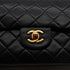 VINTAGE CHANEL CLASSIC FLAP SMALL CHAIN SHOULDER BAG BLACK LAMB SKIN GOLD HARDWARE 90335783