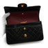 VINTAGE CHANEL CLASSIC FLAP SMALL CHAIN SHOULDER BAG BLACK LAMB SKIN GOLD HARDWARE 90335783