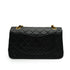 VINTAGE CHANEL CLASSIC FLAP SMALL CHAIN SHOULDER BAG BLACK LAMB SKIN GOLD HARDWARE 90337657