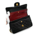 VINTAGE CHANEL CLASSIC FLAP SMALL CHAIN SHOULDER BAG BLACK LAMB SKIN GOLD HARDWARE 90337657
