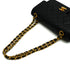 VINTAGE CHANEL CLASSIC FLAP SMALL CHAIN SHOULDER BAG BLACK LAMB SKIN GOLD HARDWARE 90339651