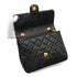 VINTAGE CHANEL CLASSIC FLAP SMALL CHAIN SHOULDER BAG BLACK LAMB SKIN GOLD HARDWARE 90339660