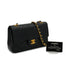 VINTAGE CHANEL CLASSIC FLAP SMALL CHAIN SHOULDER BAG BLACK LAMB SKIN GOLD HARDWARE 90339661