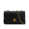 VINTAGE CHANEL CLASSIC FLAP SMALL CHAIN SHOULDER BAG BLACK LAMB SKIN GOLD HARDWARE 90339661