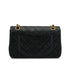 VINTAGE CHANEL CLASSIC FLAP SMALL CHAIN SHOULDER BAG BLACK LAMB SKIN GOLD HARDWARE 90339661