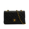 VINTAGE CHANEL CLASSIC FLAP SMALL CHAIN SHOULDER BAG BLACK LAMB SKIN GOLD HARDWARE 90339662