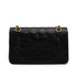VINTAGE CHANEL CLASSIC FLAP SMALL CHAIN SHOULDER BAG BLACK LAMB SKIN GOLD HARDWARE 90339945