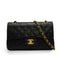 VINTAGE CHANEL CLASSIC FLAP SMALL CHAIN SHOULDER BAG BLACK LAMB SKIN GOLD HARDWARE 90340505