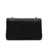 VINTAGE CHANEL CLASSIC FLAP SMALL CHAIN SHOULDER BAG BLACK LAMB SKIN GOLD HARDWARE 90340507