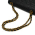 VINTAGE CHANEL CLASSIC FLAP SMALL CHAIN SHOULDER BAG BLACK LAMB SKIN GOLD HARDWARE 90340507