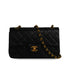 VINTAGE CHANEL CLASSIC FLAP SMALL CHAIN SHOULDER BAG BLACK LAMB SKIN GOLD HARDWARE 90341437