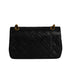 VINTAGE CHANEL CLASSIC FLAP SMALL CHAIN SHOULDER BAG BLACK LAMB SKIN GOLD HARDWARE 90341437