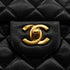 VINTAGE CHANEL CLASSIC FLAP SMALL CHAIN SHOULDER BAG BLACK LAMB SKIN GOLD HARDWARE 90341446