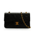 VINTAGE CHANEL CLASSIC FLAP SMALL CHAIN SHOULDER BAG BLACK LAMB SKIN GOLD HARDWARE 90341839