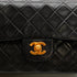 VINTAGE CHANEL CLASSIC FLAP SMALL CHAIN SHOULDER BAG BLACK LAMB SKIN GOLD HARDWARE 90341839