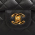 VINTAGE CHANEL CLASSIC FLAP SMALL CHAIN SHOULDER BAG BLACK LAMB SKIN GOLD HARDWARE 90341901