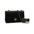 VINTAGE CHANEL CLASSIC FLAP SMALL CHAIN SHOULDER BAG BLACK LAMB SKIN GOLD HARDWARE 90342575