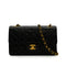 VINTAGE CHANEL CLASSIC FLAP SMALL CHAIN SHOULDER BAG BLACK LAMB SKIN GOLD HARDWARE 90342575