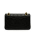 VINTAGE CHANEL CLASSIC FLAP SMALL CHAIN SHOULDER BAG BLACK LAMB SKIN GOLD HARDWARE 90342575