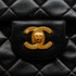 VINTAGE CHANEL CLASSIC FLAP SMALL CHAIN SHOULDER BAG BLACK LAMB SKIN GOLD HARDWARE 90342575