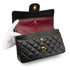 VINTAGE CHANEL CLASSIC FLAP SMALL CHAIN SHOULDER BAG BLACK LAMB SKIN GOLD HARDWARE 90342575