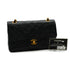 VINTAGE CHANEL CLASSIC FLAP SMALL CHAIN SHOULDER BAG BLACK LAMB SKIN GOLD HARDWARE 90342576