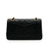 VINTAGE CHANEL CLASSIC FLAP SMALL CHAIN SHOULDER BAG BLACK LAMB SKIN GOLD HARDWARE 90342576