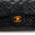 VINTAGE CHANEL CLASSIC FLAP SMALL CHAIN SHOULDER BAG BLACK LAMB SKIN GOLD HARDWARE 90342576